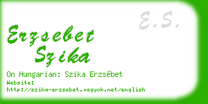 erzsebet szika business card